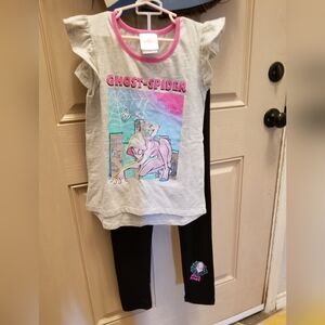 Ghost-Spider Graphic Tee and Black Leggings Set